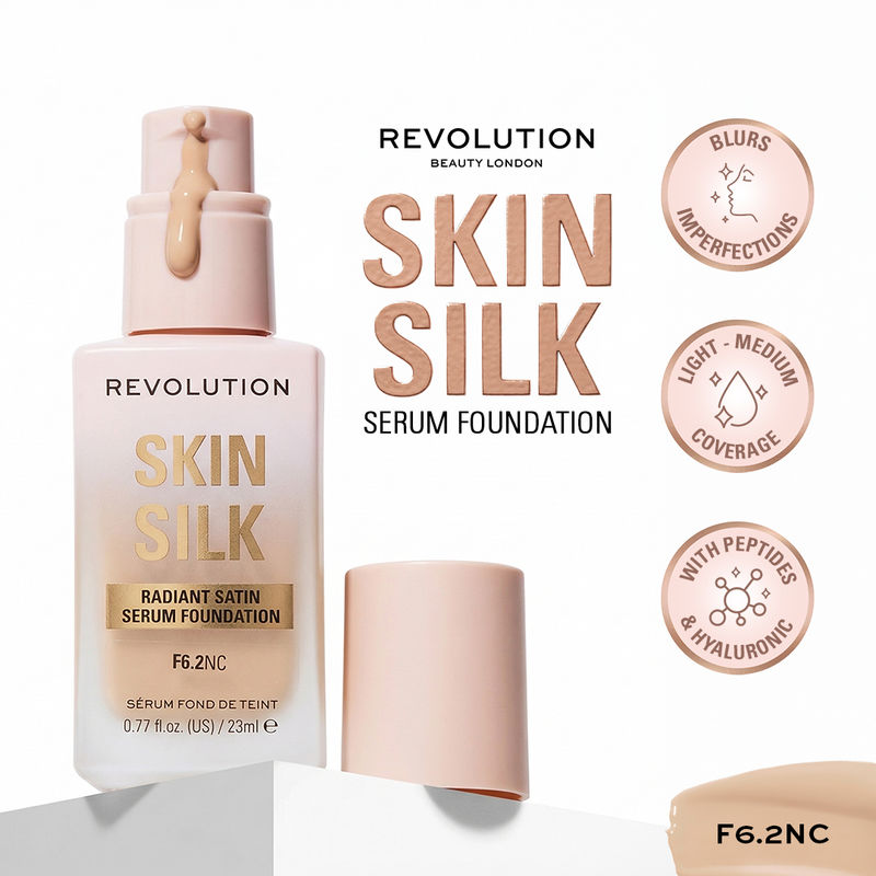 Makeup Revolution Skin Silk Serum Foundation - F6.2 NC