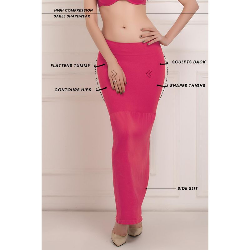 Clovia Saree Shapewear - Pink (XL)