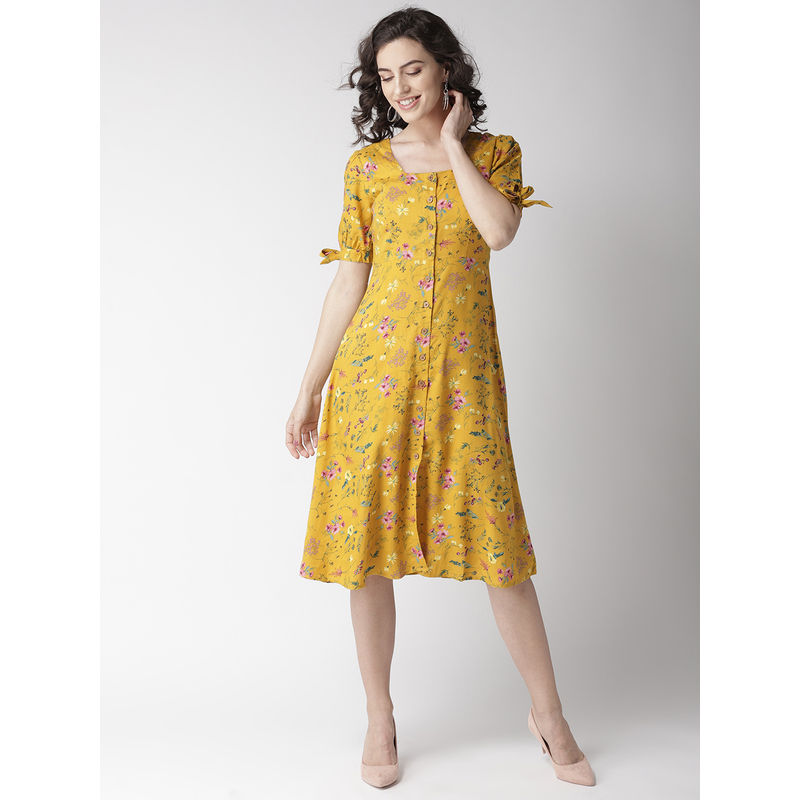 one piece yellow dress