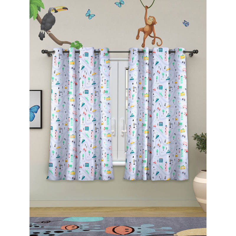 ROSARAHOME Multi-Color Regular Curtains (5 Feet)