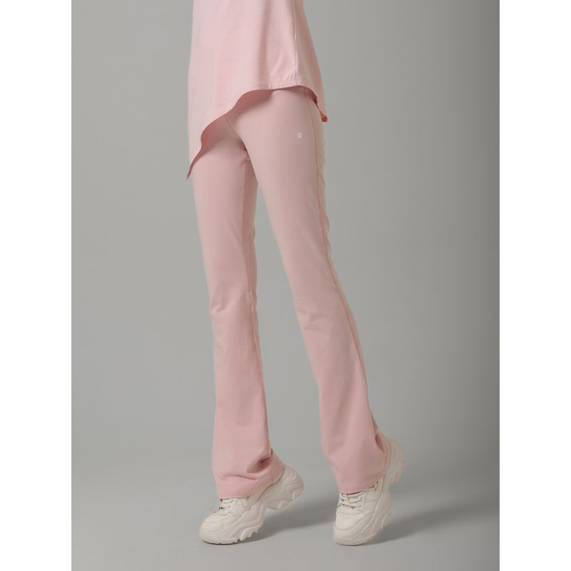 NeceSera Women Sculpt Cotton Pink Bootcut Pant (S)