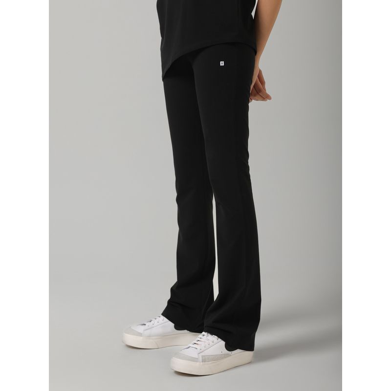 NeceSera Women Sculpt Cotton Black Bootcut Pant (S)