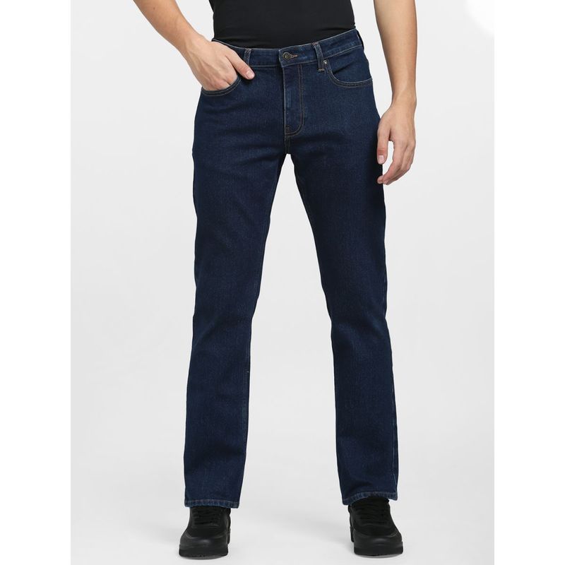 Jack & Jones Dark Blue Low Rise Clark Straight Fit Jeans -30