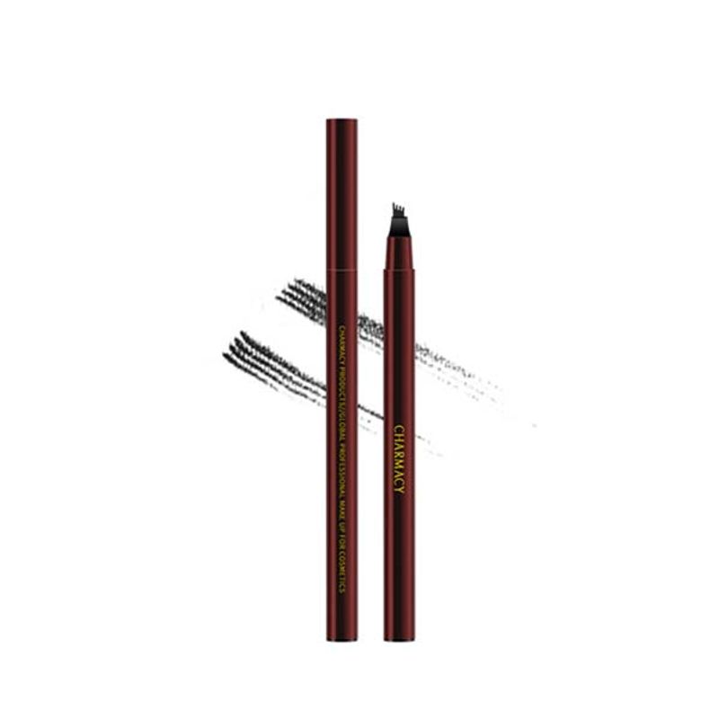 Charmacy Milano Ultra Thin Stroke Pen - Dark Brunette - Natural Finish & 12Hr Stay
