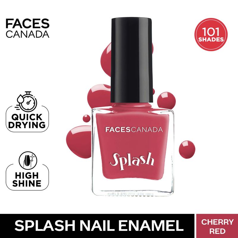 Faces Canada Splash Nail Enamel - Cherry Red 110