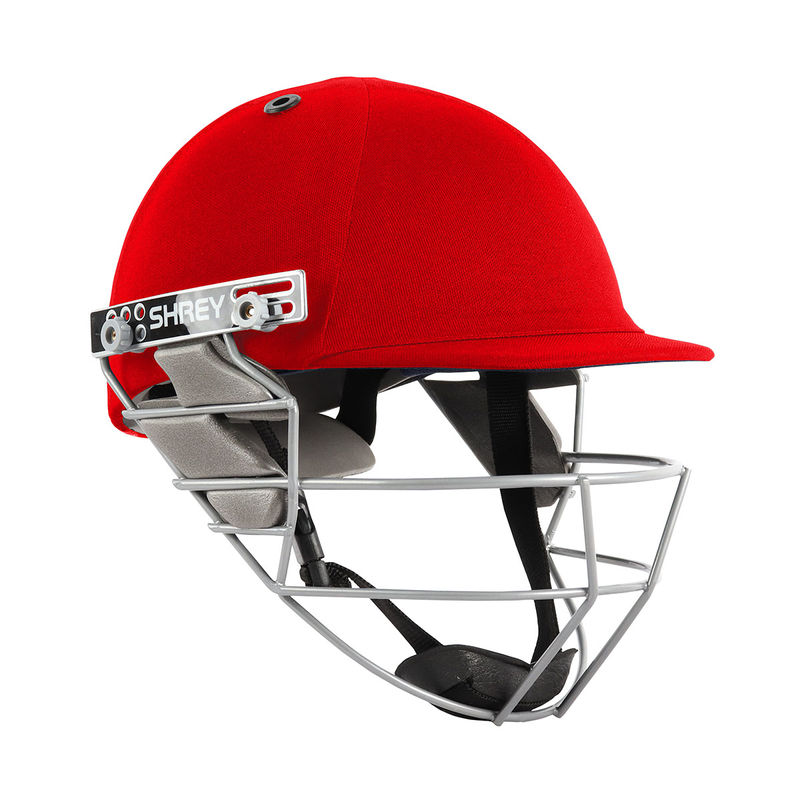 Shrey Star Steel-Red Cricket Helmet (L)