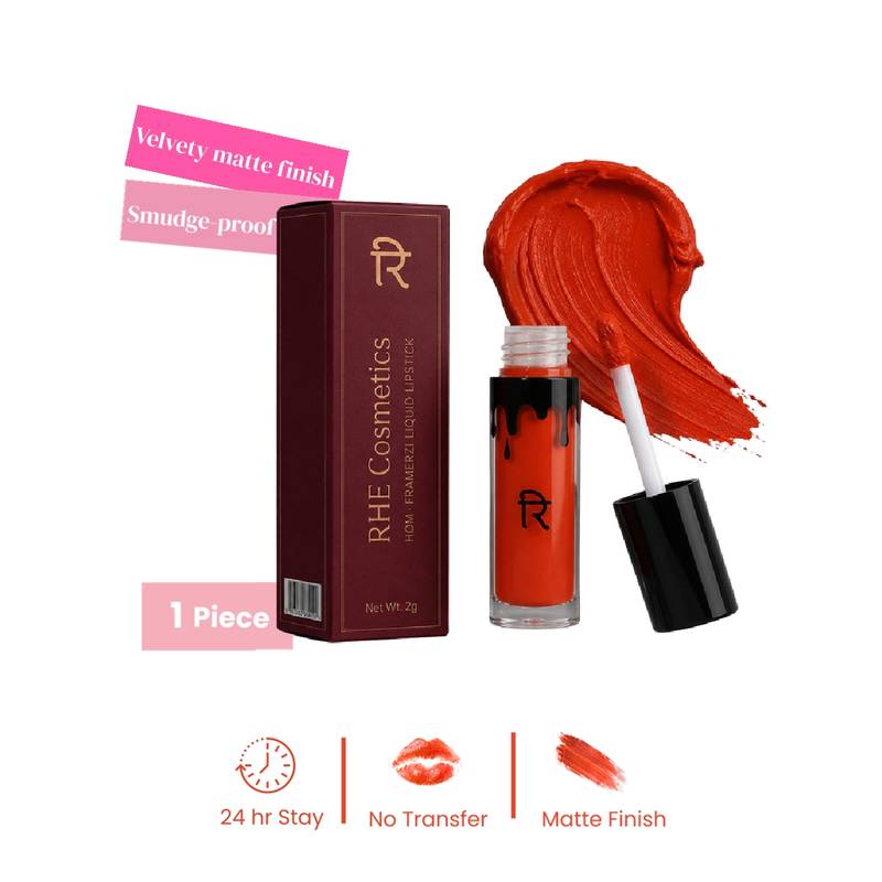 Rhe Cosmetics Velvetcrush Matte Waterproof, Non-Transfer Liquid Lipstick - Coral