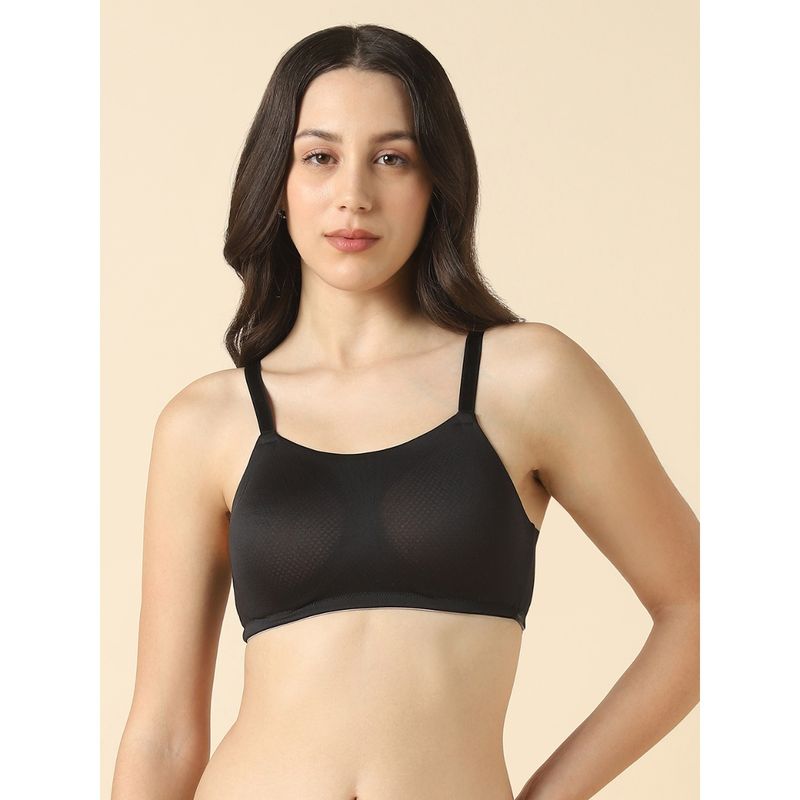 Van Heusen Women Solid Medium Coverage Padded Pull On Bra - Black (M)