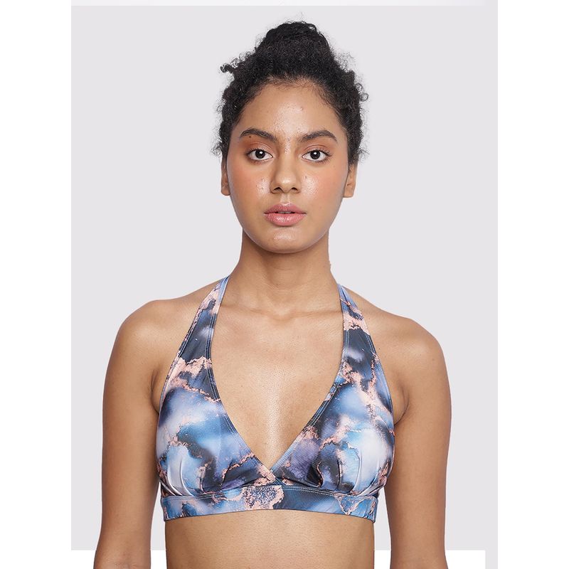 La Intimo Suheil Par Printed Bikini Top (XS)