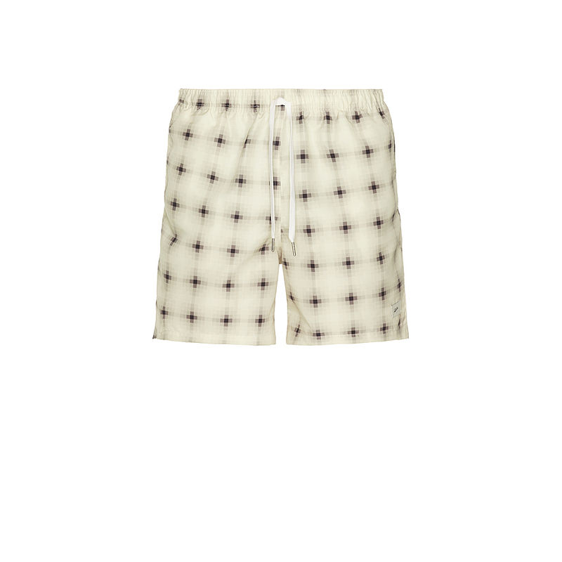 Bather Ivory Digi Plaid Swim Trunks (L)