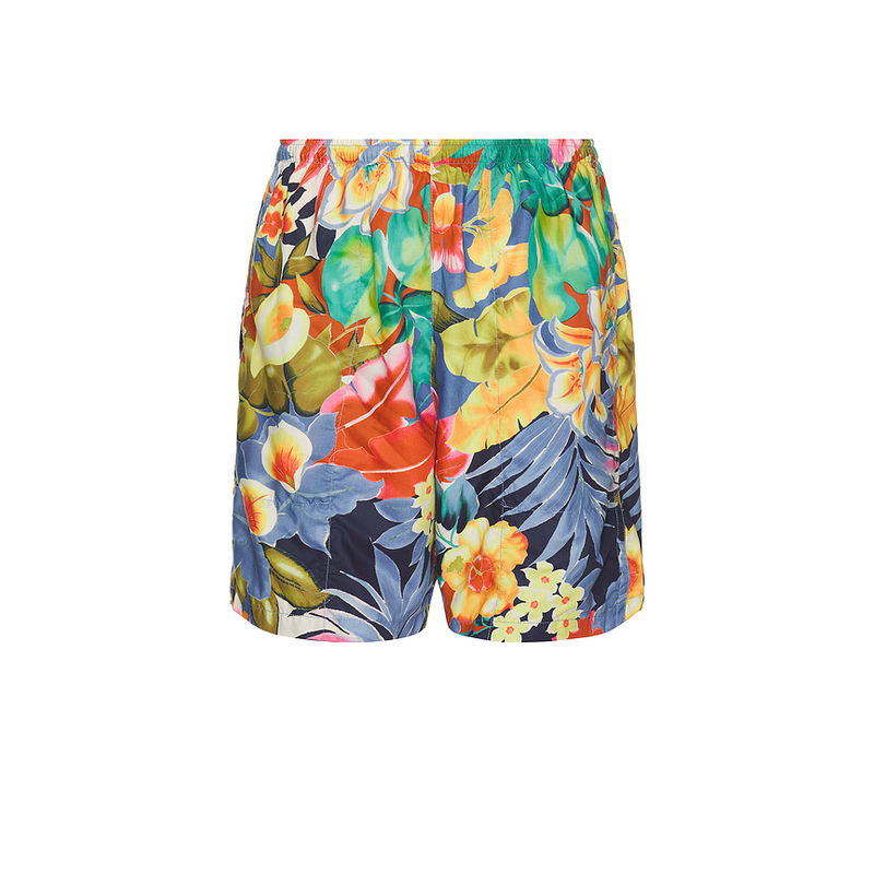 Beams Plus Gym Shorts Tropical Pattern Print (L)