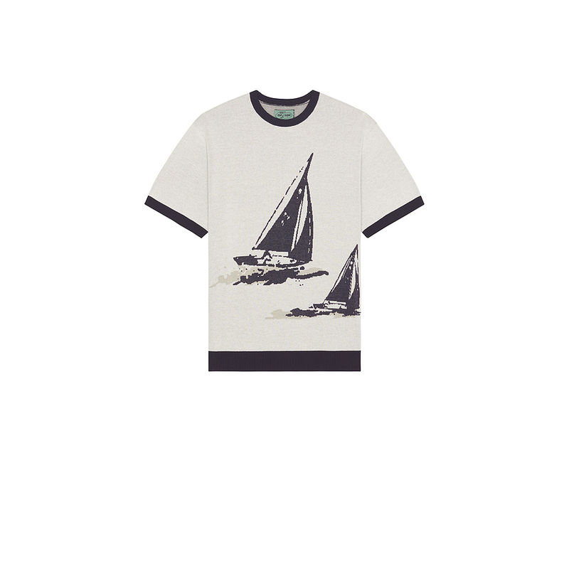 Beams Plus Knit Tee Box Jacquard (L)