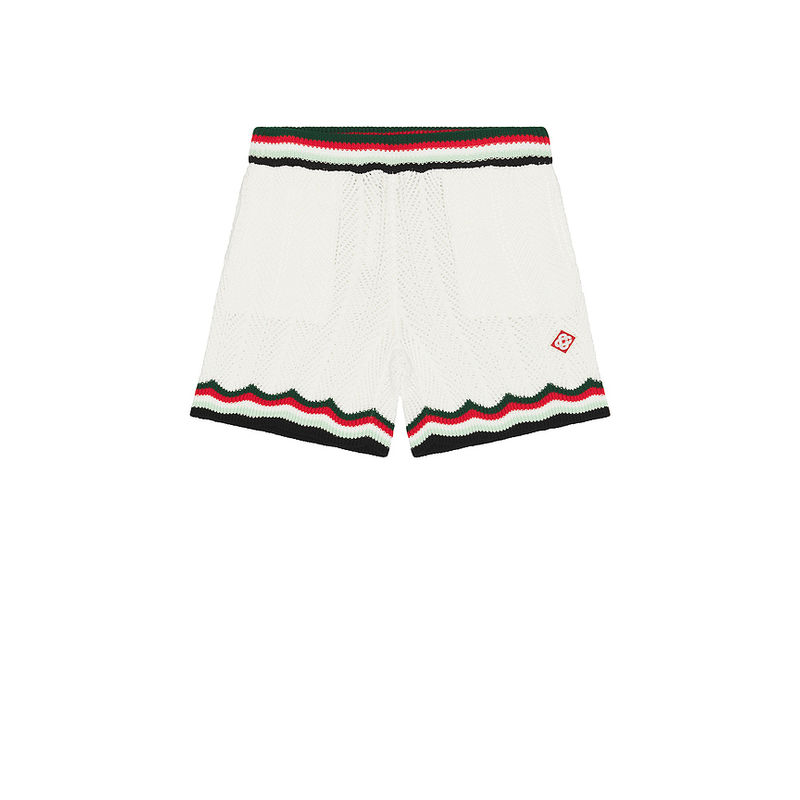 Casablanca Chevron Faux Crochet Shorts (M)