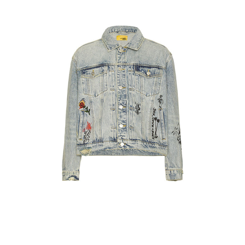 Diet Starts Monday Doodle Trucker Jacket (L)