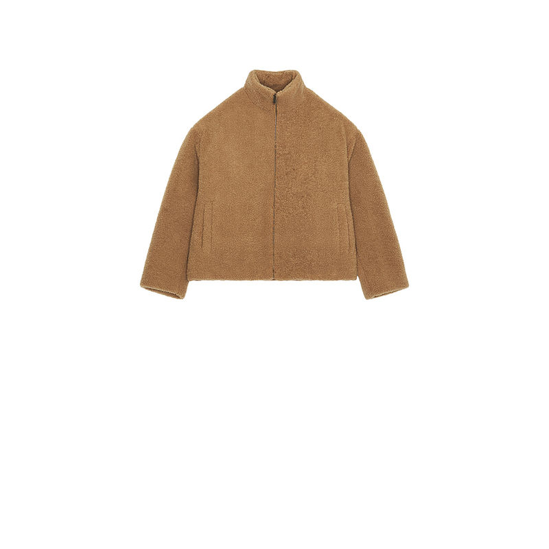 DARKPARK Devin Faux Shearling Dropped Shoulder Jacket (L)