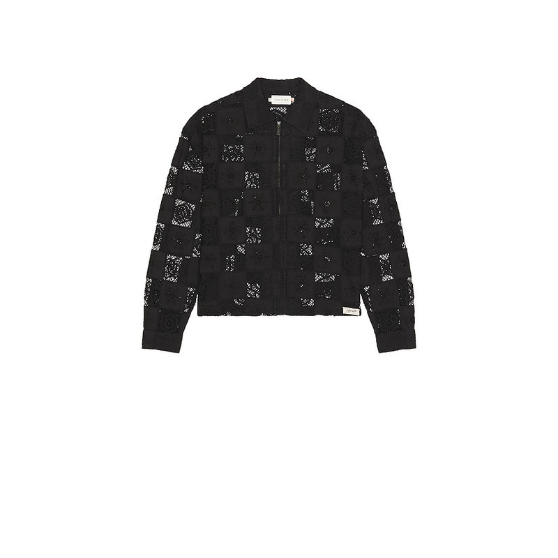 Honor The Gift Crochet Full Zip Jacket (L)