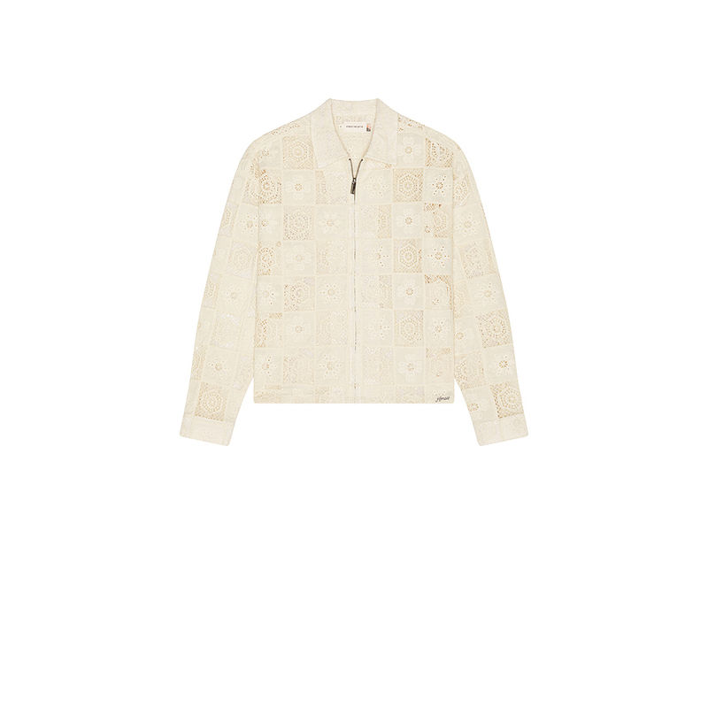 Honor The Gift Crochet Full Zip Jacket (M)