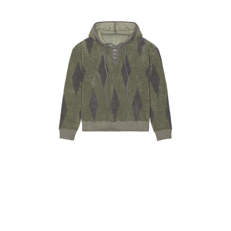 ISA BOULDER Small Argyle Towel Hoodie (L)