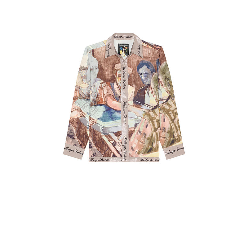 KidSuper Dominos Printed Button Up Shirt (M)