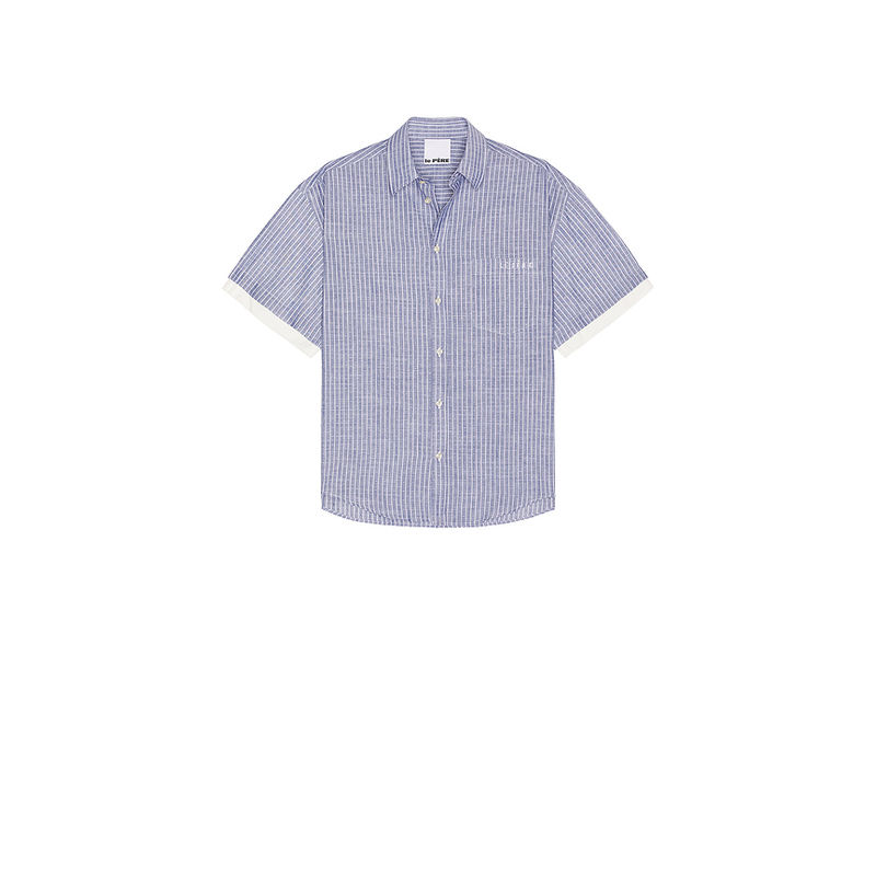 Le Pre Double Short Sleeve Button Down (L)