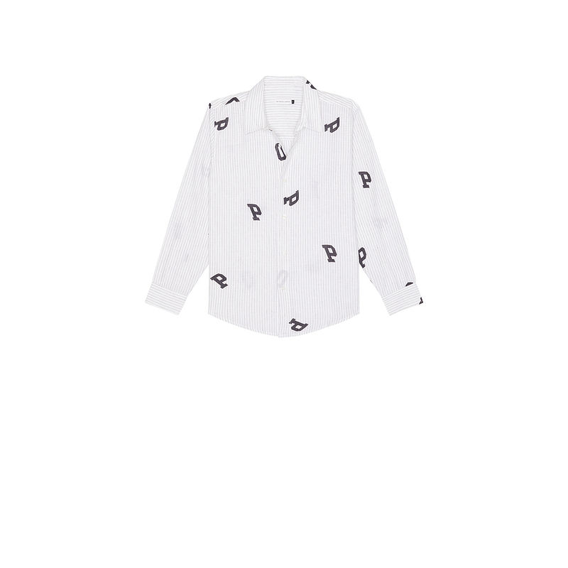 Pop Trading Company Letters Striped Pop Shirt (M)