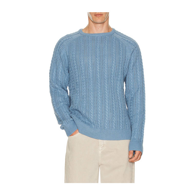 Rhythm Doheny Pointelle Crew Knit Sweater (L)