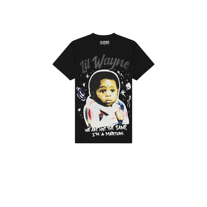 REASON Lil Wayne Martian Rhinestone Tee (L)