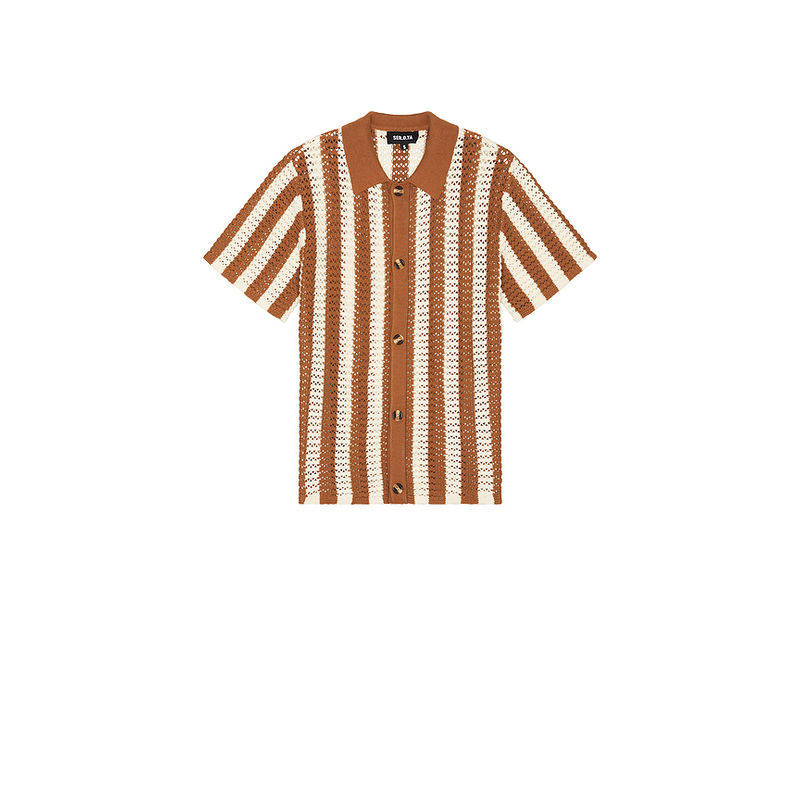 SER.O.YA Maximus Crochet Button Down Shirt (M)