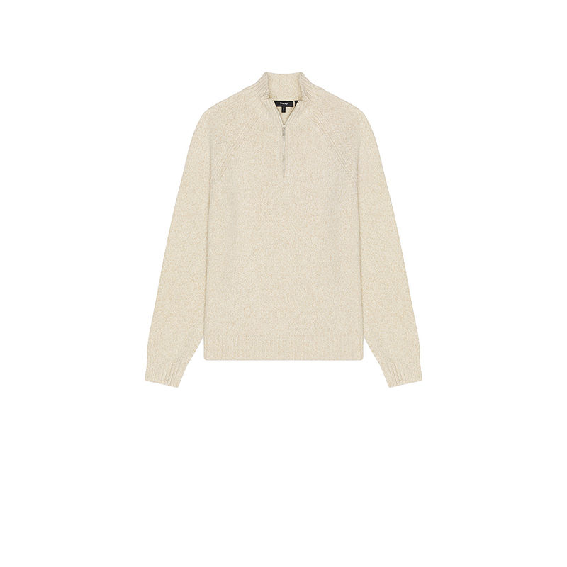 Theory Quarter Zip Soft Twist Sweater (M)