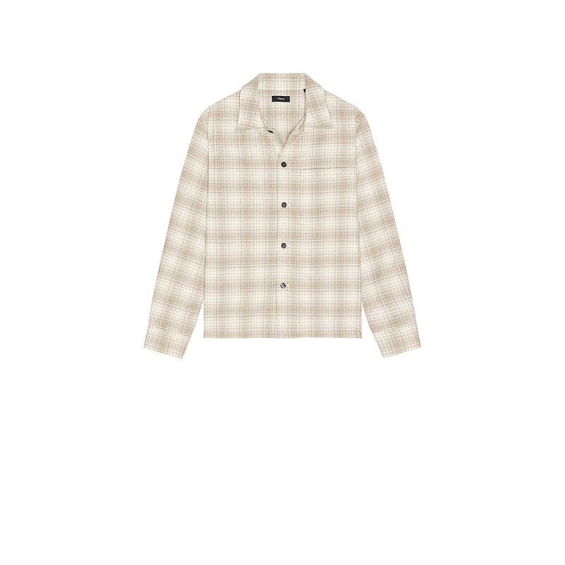 Theory Light Textured Check Shirt (L)