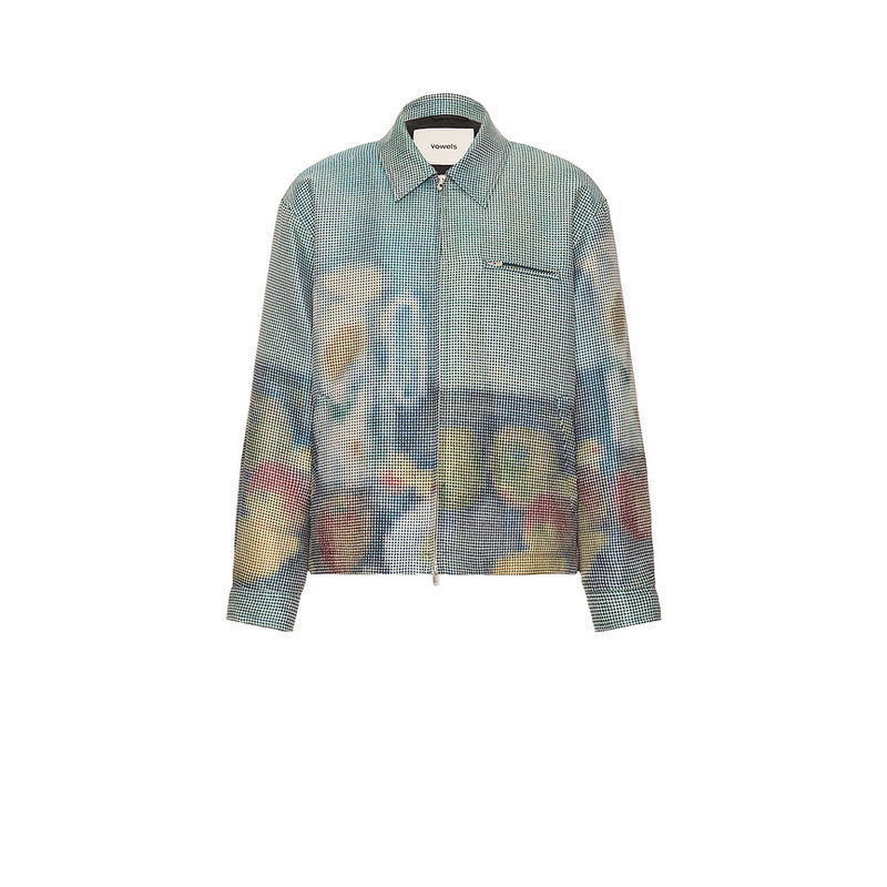 vowels Abstract Fruit Zip Up Work Jacket (2)