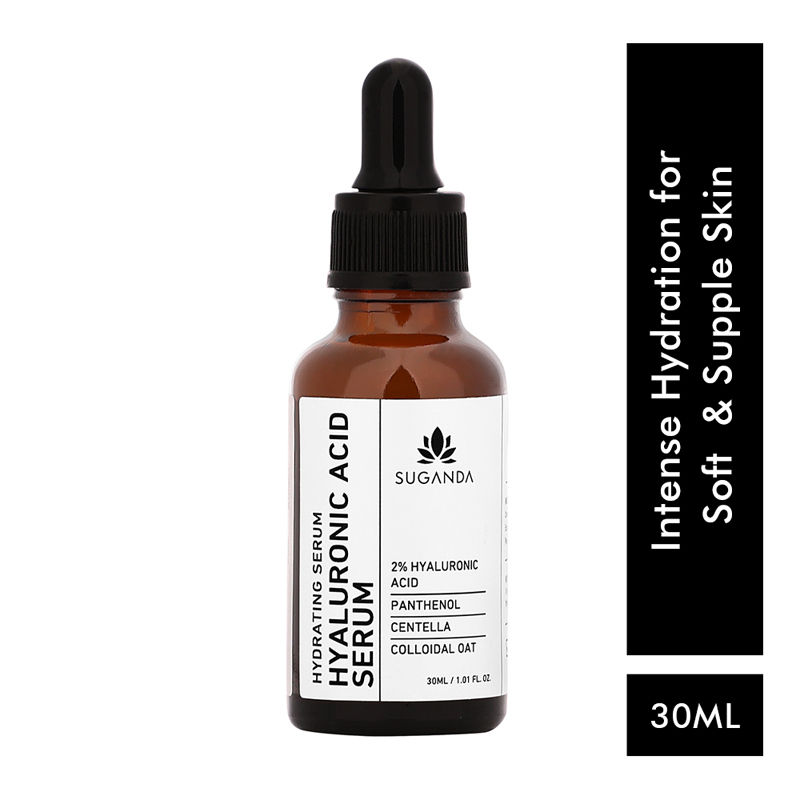 Suganda 2% Hyaluronic Acid Serum - Hydrating & Soothing Serum With Cica For All Skin Types