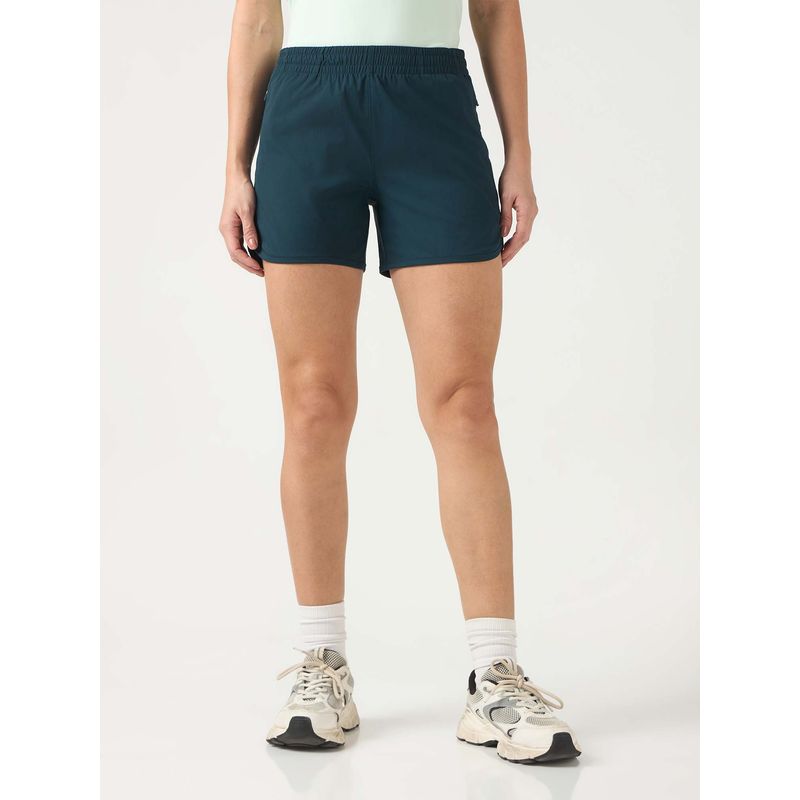 Technosport Green Solid Regular Shorts (S)