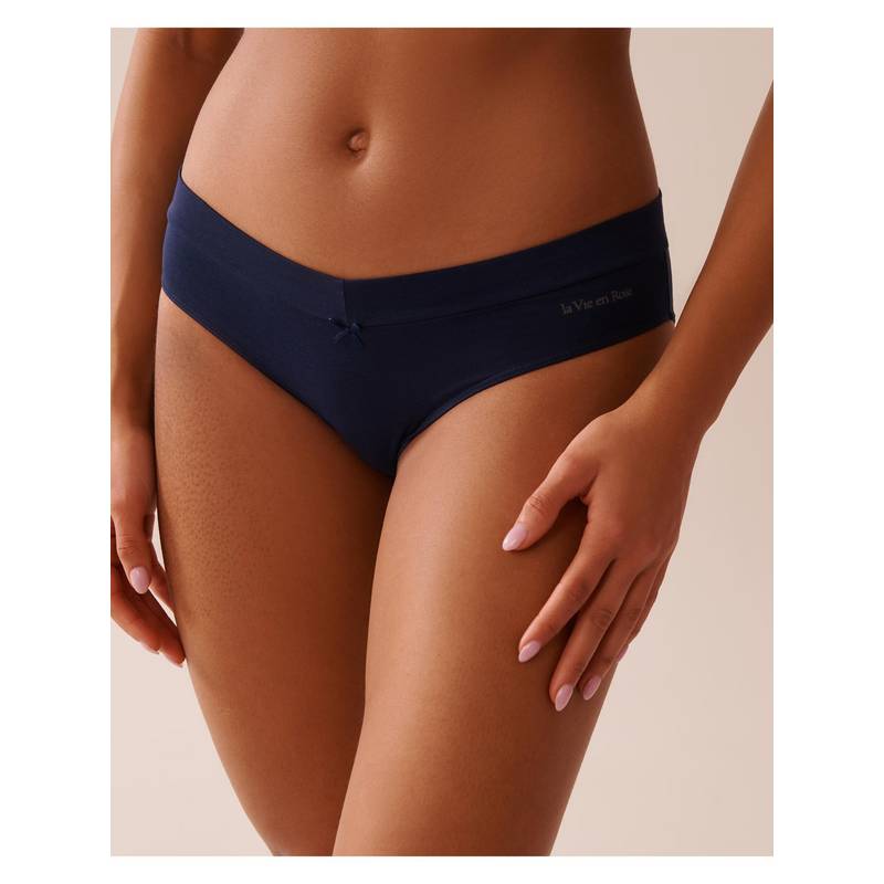 La Vie En Rose Navy Blue Cotton Bikini Panty (XS)