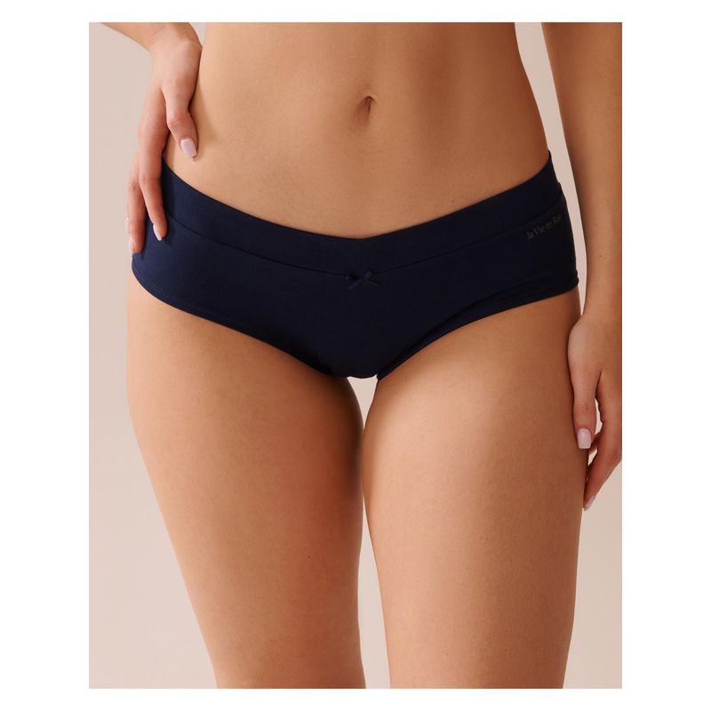 La Vie En Rose Navy Blue Cotton Hipster Panty (S)
