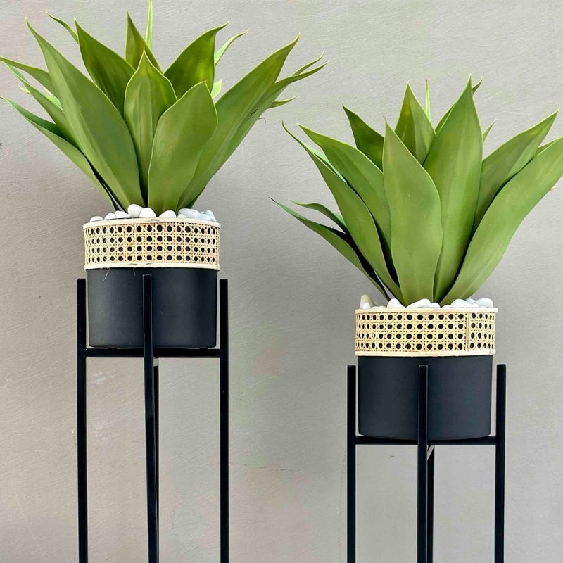 Mason Home Manila Rattan Black Planter Set Of 2 Buy Mason Home Manila Rattan Black Planter
