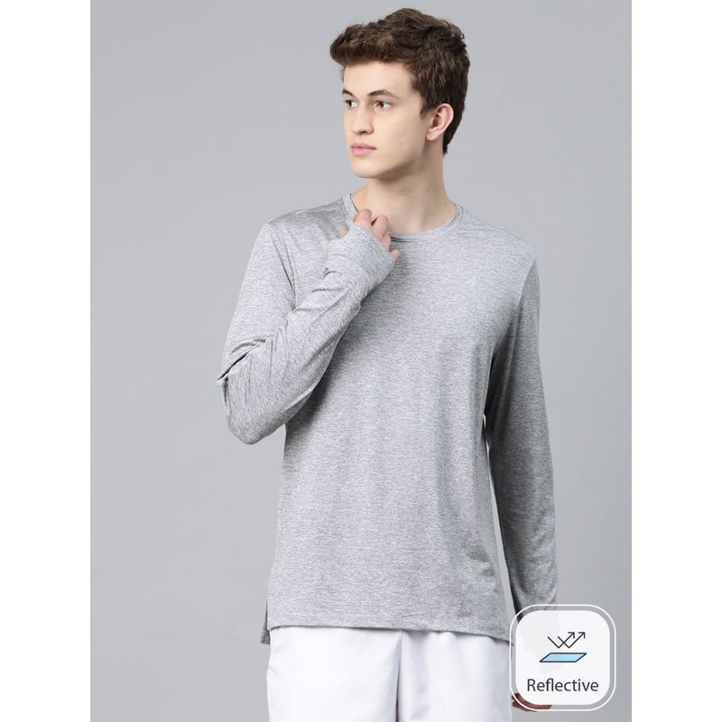 Alcis Men Dry Tech Slim Fit T-Shirt Grey (L)