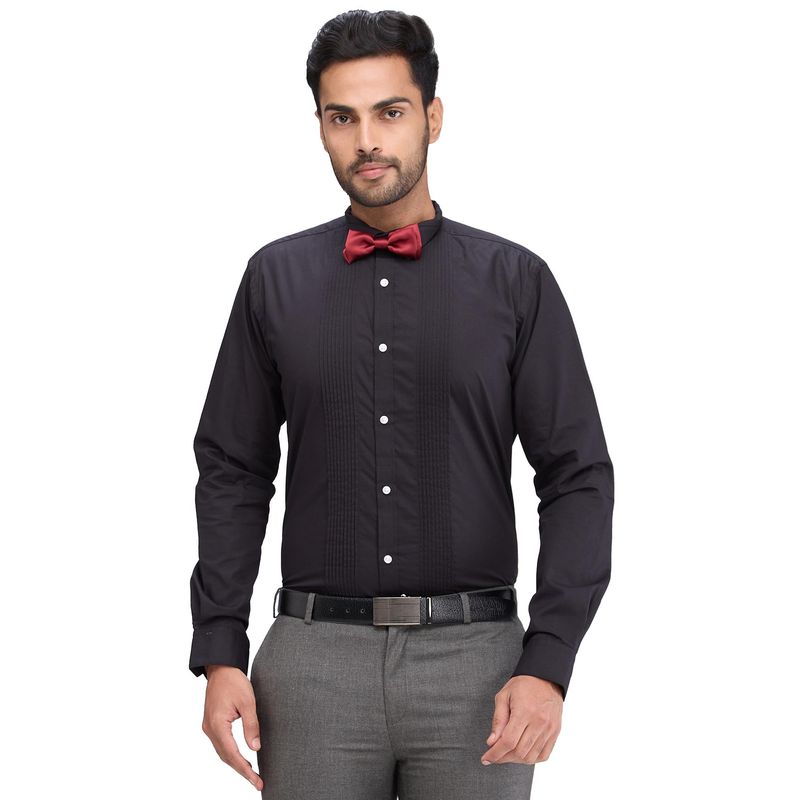 Park Avenue Slim Fit Solid Black Formal Shirt (40)