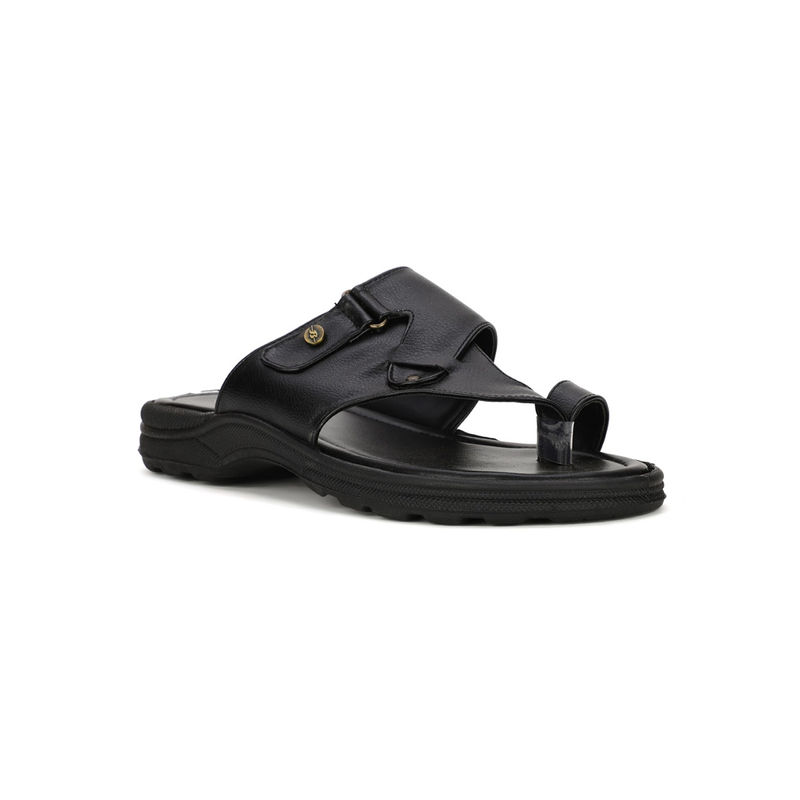 Bata Solid Black Sandals (UK 6)