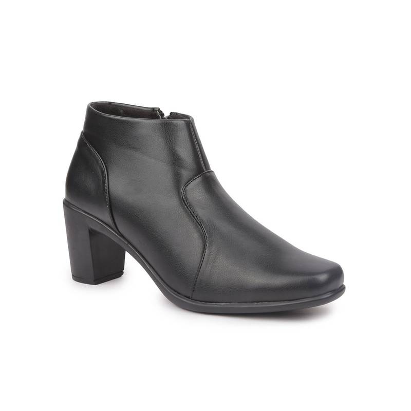 VALIOSAA Solid Black Casual Boots (EURO 38) (EURO 38)