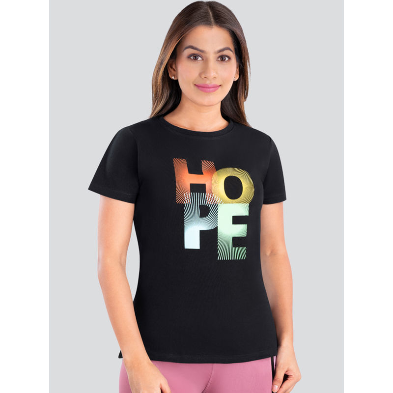 Dermawear Women Black Active T-Shirt-Tc-905 (S)