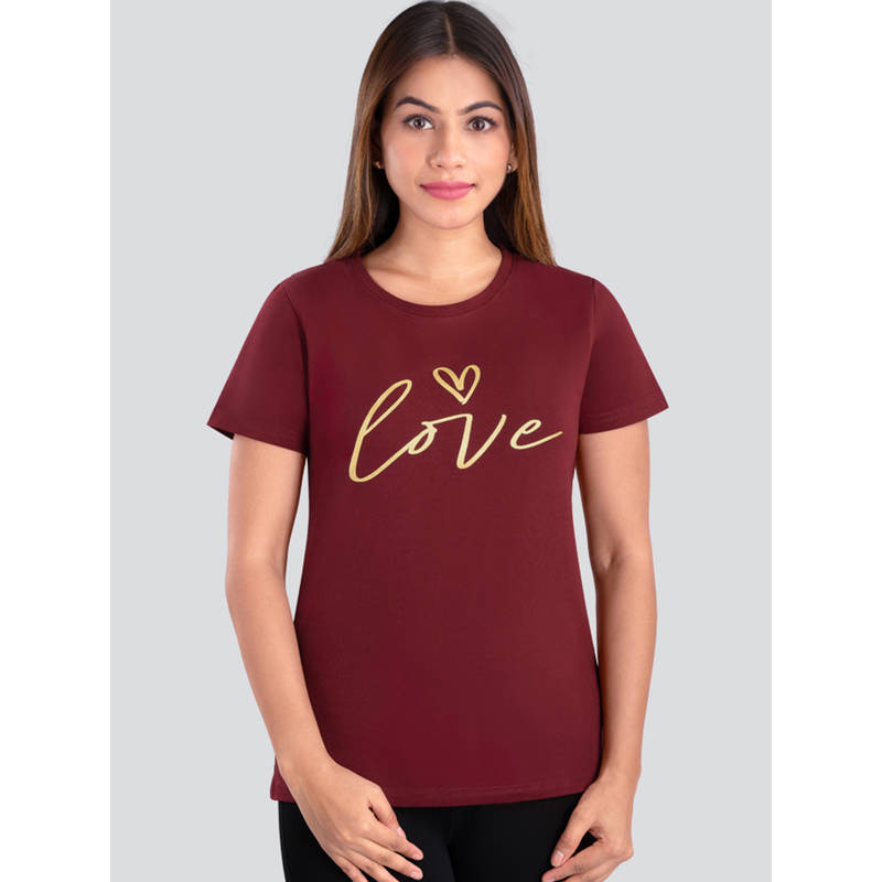 Dermawear Women Maroon Active T-Shirt-Tc-905 (L)