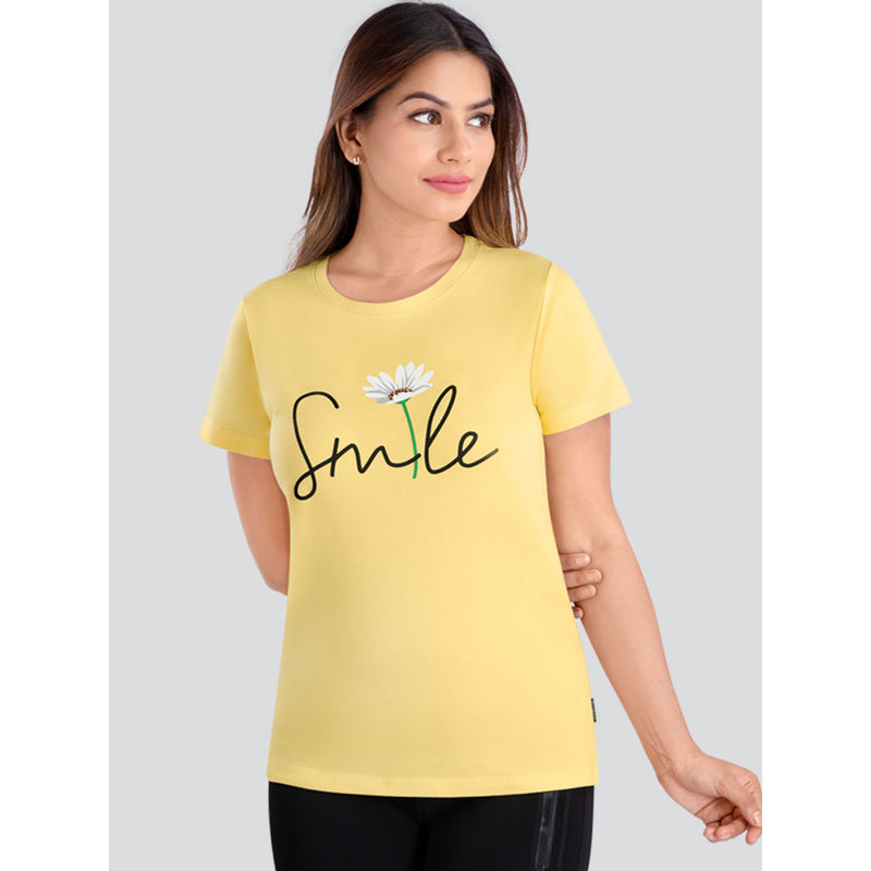 Dermawear Women Yellow Active T-Shirt-Tc-905 (S)