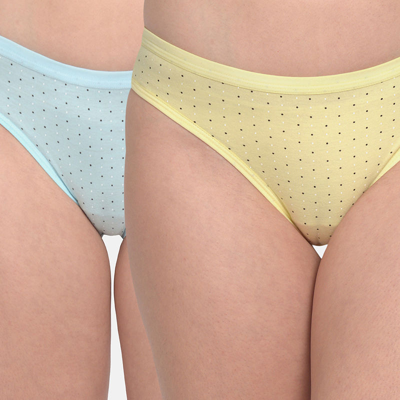 Mod & Shy Pack of 2 dot Printed brief - Multi-Color (S)