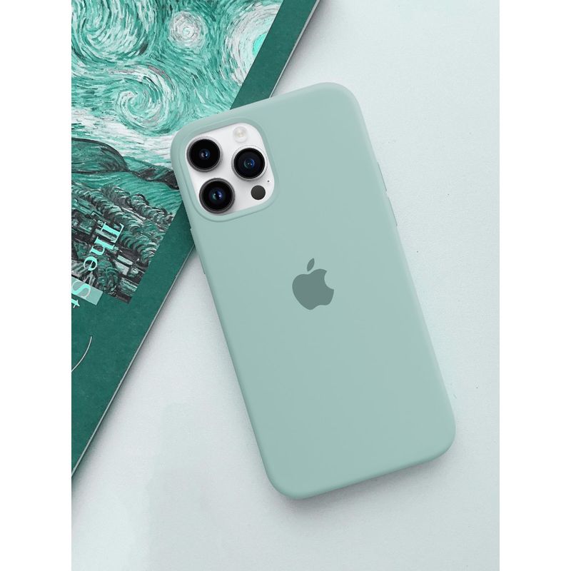 Treemoda Mint Green Silicone Case Cover For iPhone 14 Pro Max