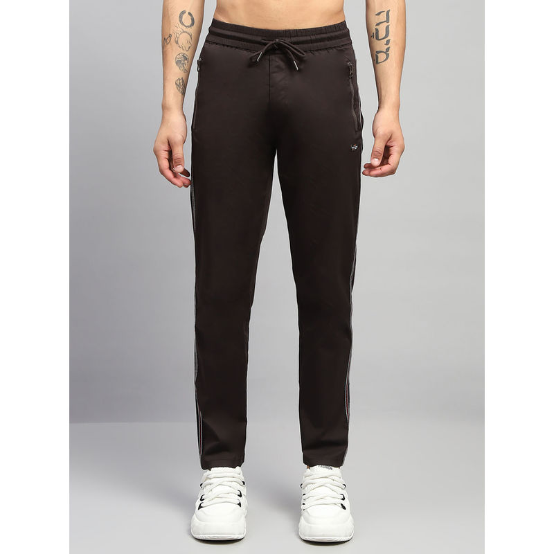 Monte Carlo Men Brown Solid Trackpant (L)