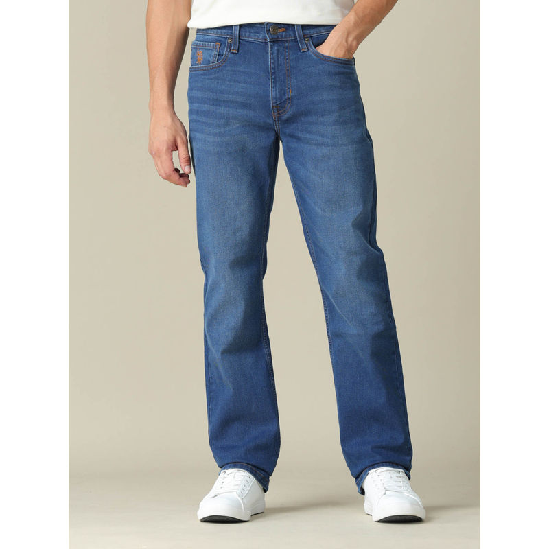 U.S. Polo Assn. Denim Co. Men Harold Straight Fit Blue Jeans (38)