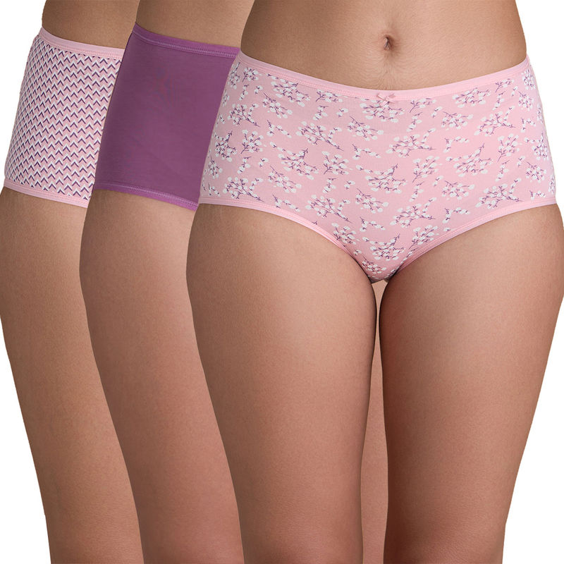 Nykd by Nykaa Cotton Full Brief with Anti odor-NYP036- Assortment 6 (Pack of 3) (S)