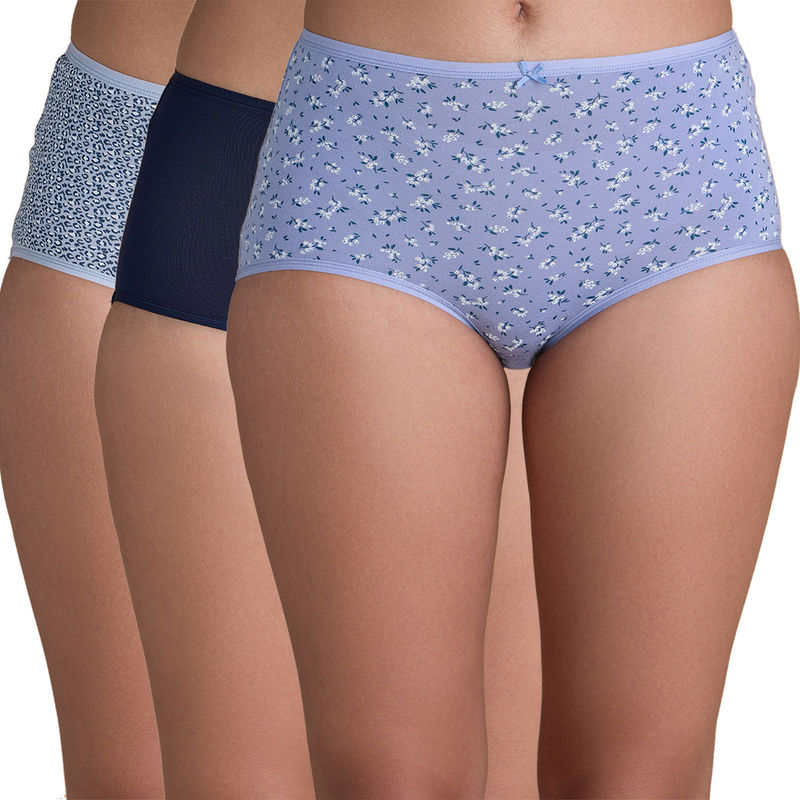 Nykd by Nykaa Cotton Full Brief with Anti odor-NYP036- Assortment 7 (Pack of 3) (S)