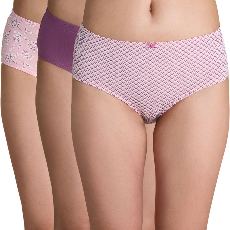 Nykd by Nykaa Cotton Hipster with Anti odor-NYP100 Assortment 6 (Pack of 3) (M)